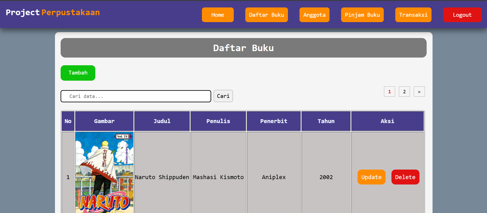 Database Perpustakaan PHP